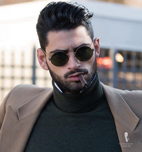 round sunglasses outfit men